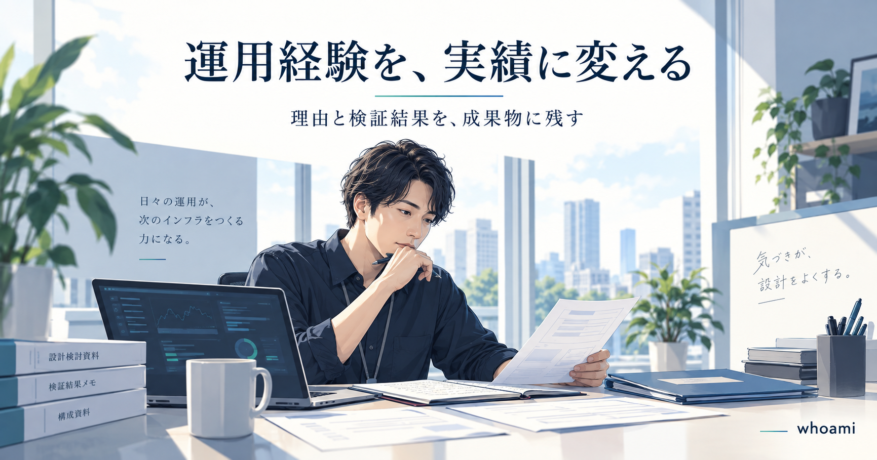 仕事の実績は、担当範囲が伝わる形に。「できること」の申告だけでなく、何を担当したかを残します。
